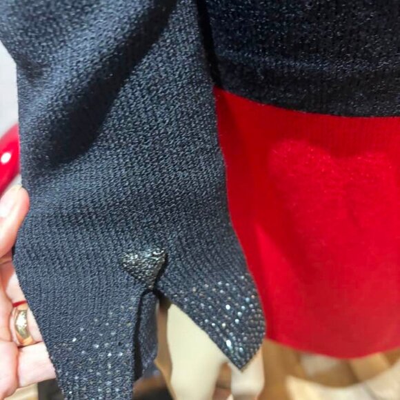 St John hearts jacket blazer studded rhinestones 12 Large designer evening - Picture 5 of 5